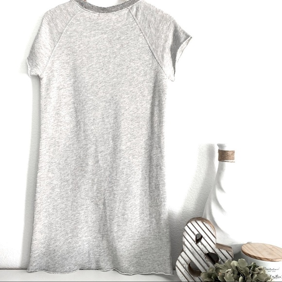 NWT N:Philanthropy CalaLilly Gray Mini Sleeve Sweatshirt Dress Size Small - Picture 7 of 16
